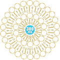 Keychain Rings Kit for Crafts Gold, PAXCOO Includes 100Pcs Split Key Ring by PAXCOO