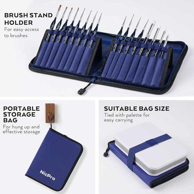 Nicpro Professional Miniature Painting Kit, - Image 7