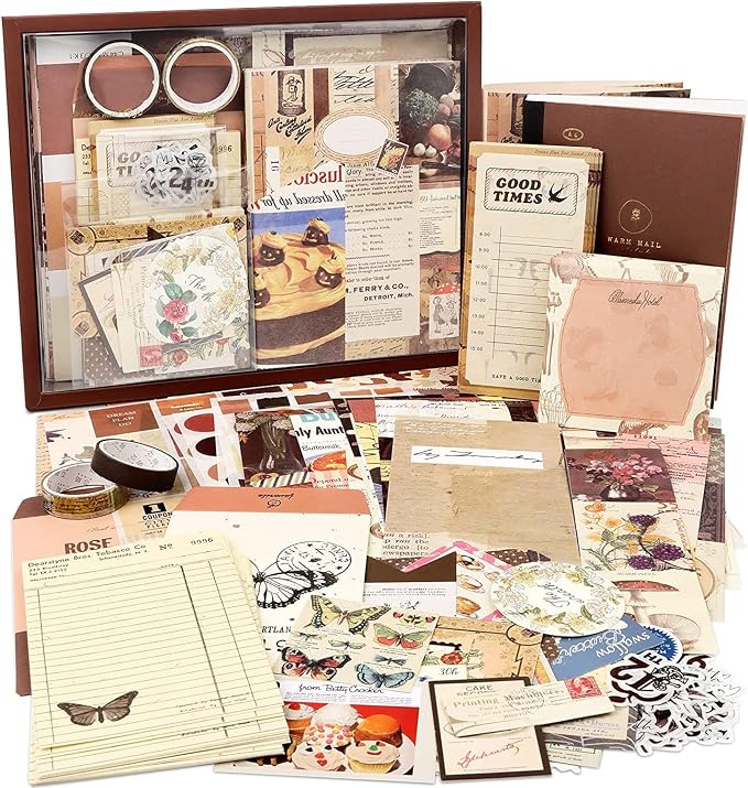 Draupnir Vintage Scrapbook Kit, Bullet Junk Journal Kit by Draupnir