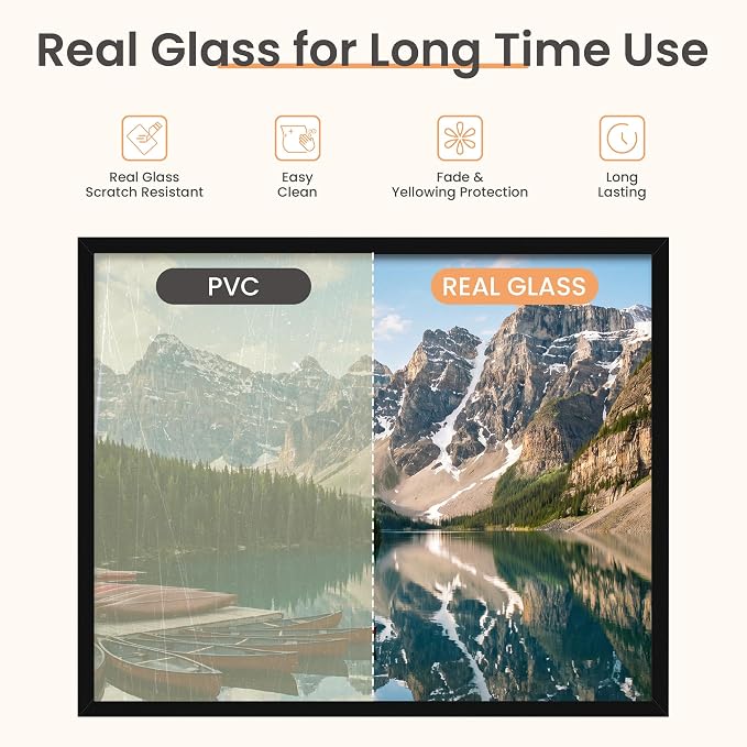 upsimples 5x7 Picture Frame Set of 3, Made of High Definition Glass - Image 5