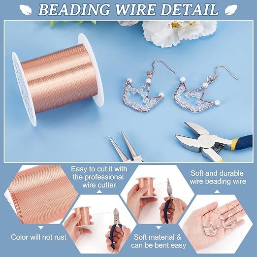 BENECREAT 26 Gauge Copper Jewelry Wire - Image 4