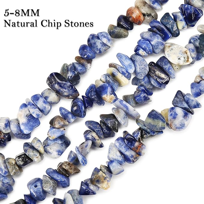 456 PCs Natural Chip Stone Beads, 5-8mm Irregular Multicolor Gemstones Loose - Image 3