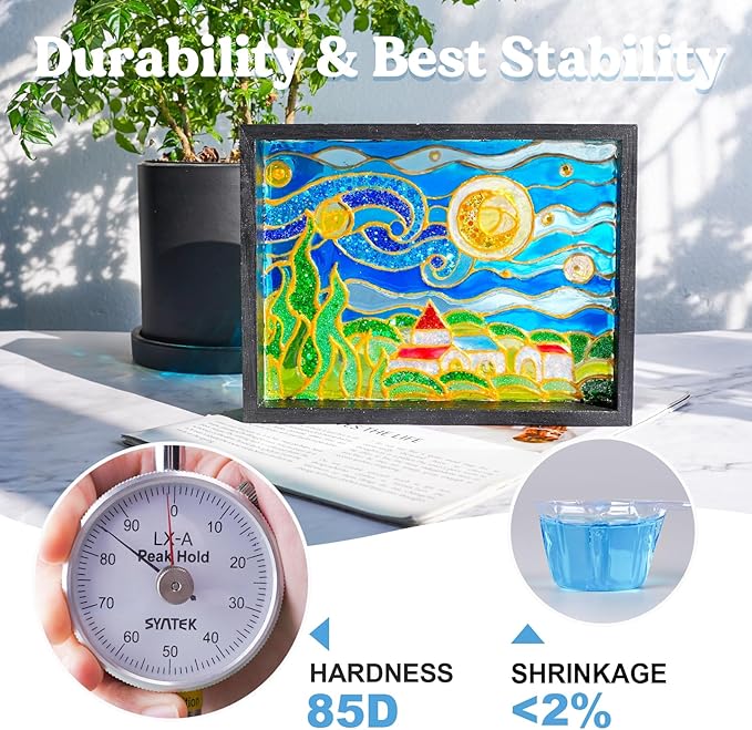 LET'S RESIN UV Resin, Upgraded 500g Crystal Clear UV Resin Hard, Low Odor - Image 4