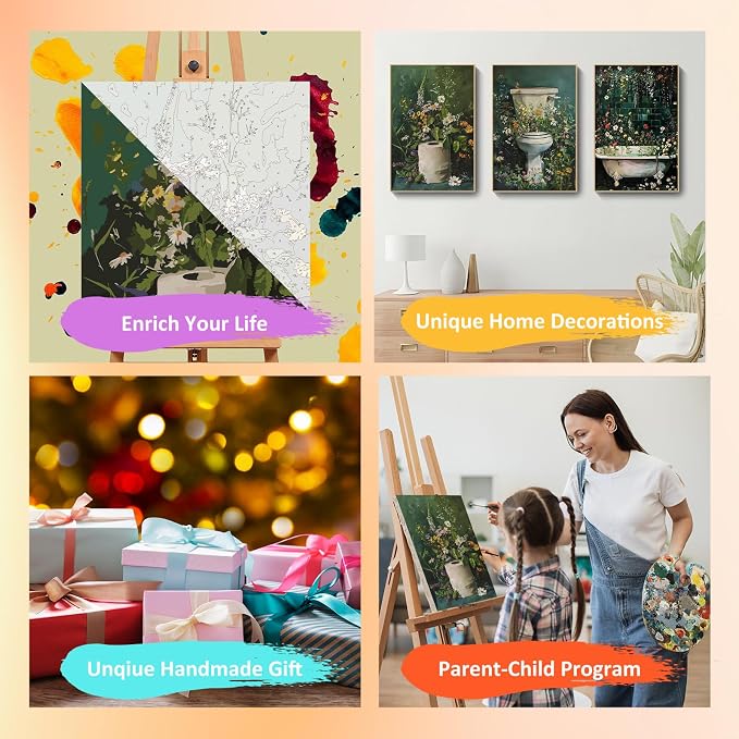 Mandun 3 Pack Paint by Numbers Kit - Image 7