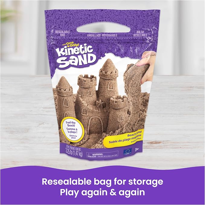 Kinetic Sand 3.25lb Beach Sand Amazon Exclusive, Sensory Toys, Ages 3+ - Image 7