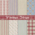 PRSTINCOL Scrapbook Paper, 16 Sheets 4.1x5.8 Inch Vintage Stripe Style by PRSTINCOL
