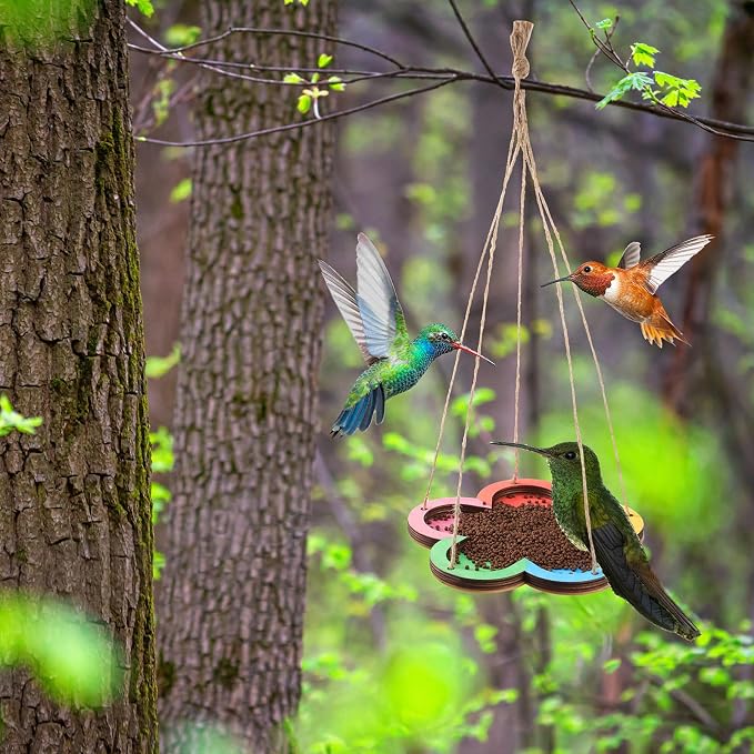 DoubleFill 48 Pcs Thickened Wood Bird Feeder Craft Kits - Image 7