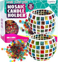 goldentime Glass Mosaic Candle Holder Kit, DIY Stained Glass Kit by Goldentime