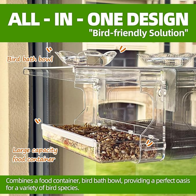 WENMIXER Window Bird Feeder - Image 3