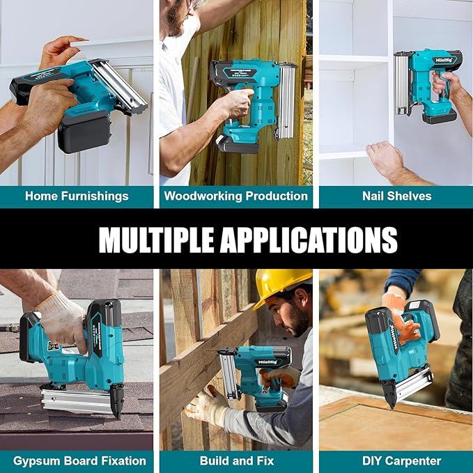 Cordless Brad Nailer for Makita 18V Lithium-Ion Battery, Powered Electric Nail Gun for Wood 18GA, Brushless Motor, 2 Mode, 18 Gauge 5/8 to 1-1/4 Inch, Lightweight and Ergonomic, Tool Only