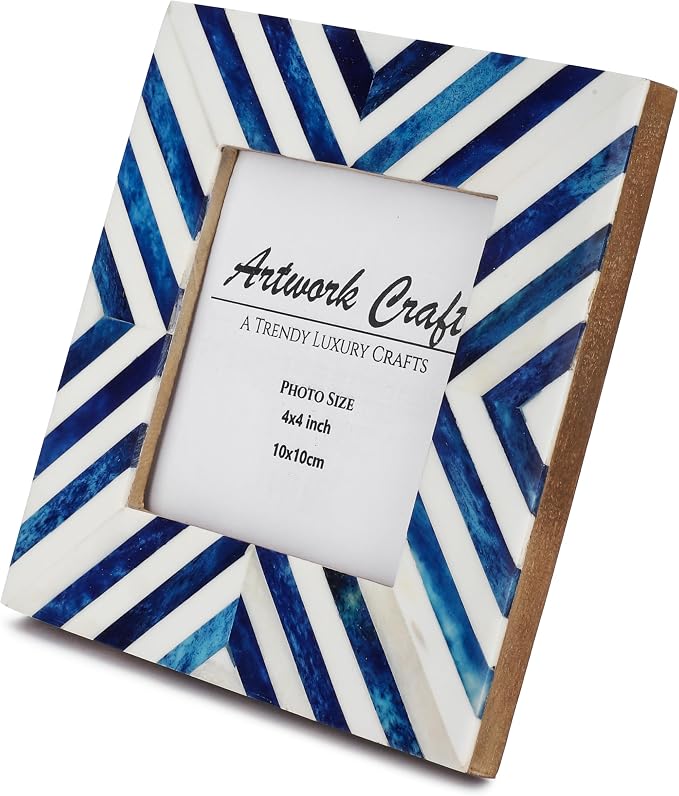Picture Photo Frame Chevron Herringbone Art Inspired Vintage Table-Top/Wall - Image 6