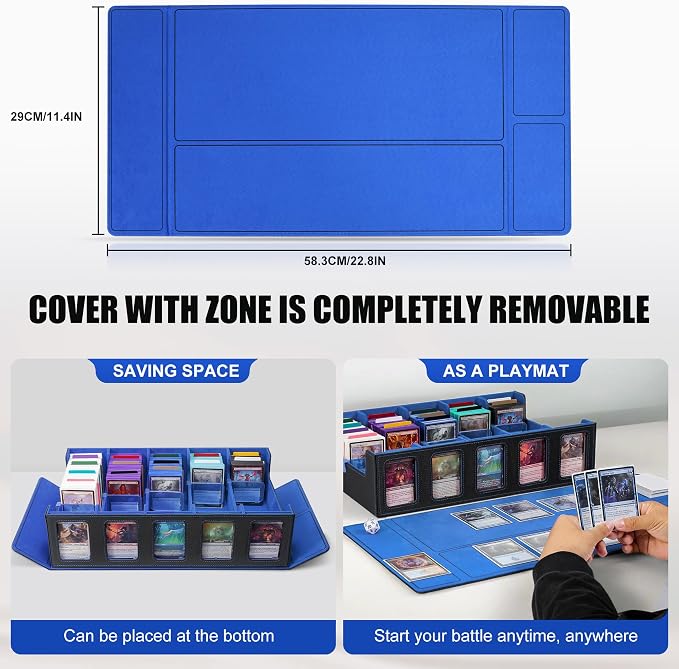 Trading Card Storage Box with Commander Display, 5-Row Deck Case with Removable - Image 5