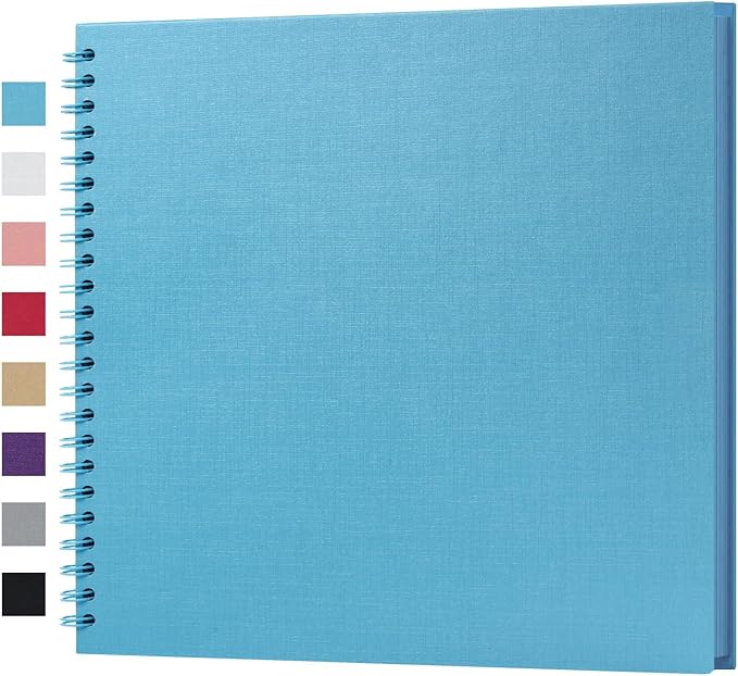 potricher 12 x 12 Inch DIY Scrapbook Album 40 Pages Hardcover Kraft Paper Scrap by potricher