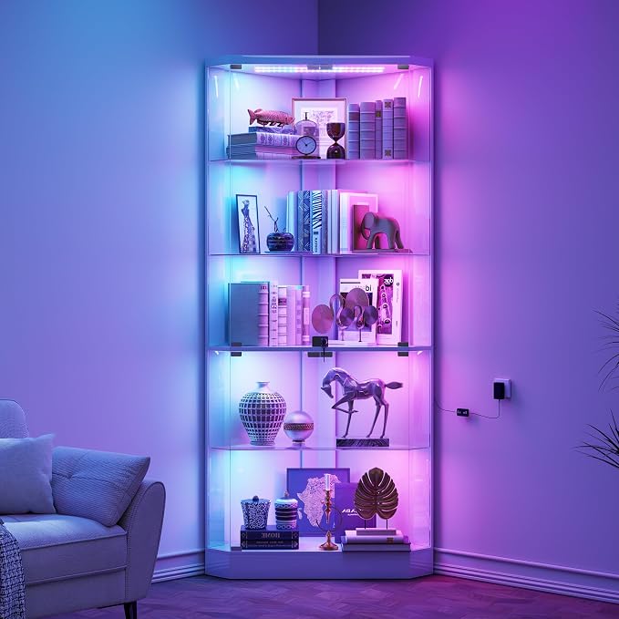 5-Tiers Corner Display Cabinet - Image 9