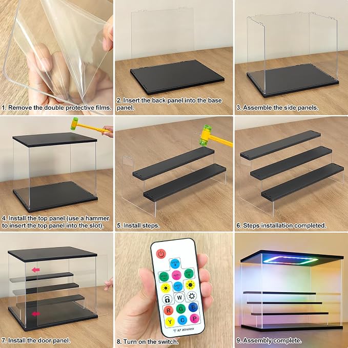 NONEMEY LED Acrylic Display Case, 6 Tier Display Case - Image 2