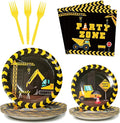 96pcs Construction Birthday Party Supplies Construction Theme Paper Plates and by partygreeting