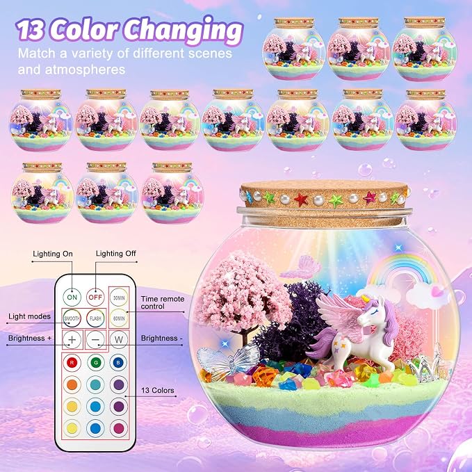 Unicorn Light-Up Terrarium Kit for Kids - Image 3