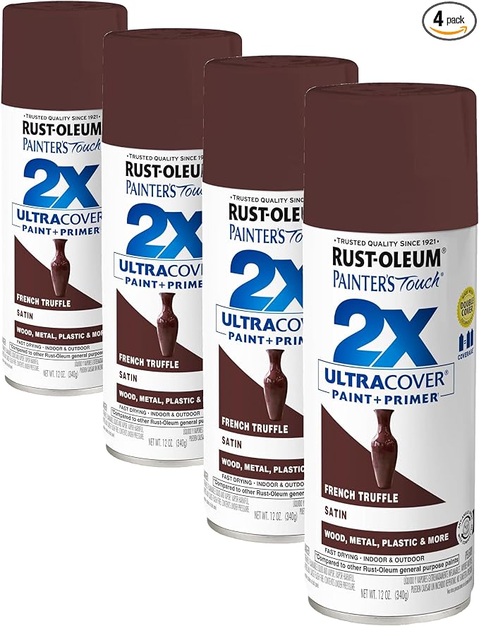 Rust-Oleum 393572 Painter's Touch 2X Ultra Cover Spray Paint, 12 oz, Satin by Rust-Oleum