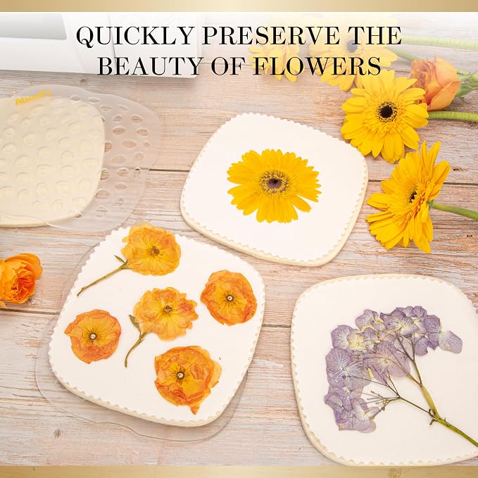 Aboofx Microwave Flower Press 6.3" 3 Layers Fast Drying Pressed Flower Art Kit - Image 7