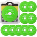 10 Pack Glass Cutting Disc for Angle Grinder, 4" X 7/8" Tile Diamond Cutting Disc, Ultra-Thin Glass Cutter Blade for Cutting and Grinding Jade, Crystal, Tile, Ceramic.