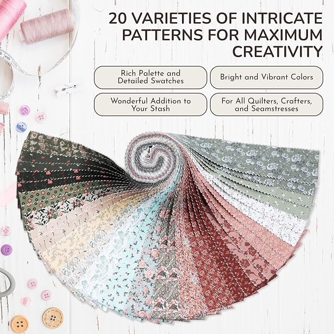 Tinyspool & Co.'s Twirlie Roll 40 Precut Quilting Fabric Strips - Image 4