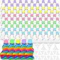 Nuenen 100 Pcs Sand Art Bottles Bulk Wave Shaped Plastic Bottles by Nuenen