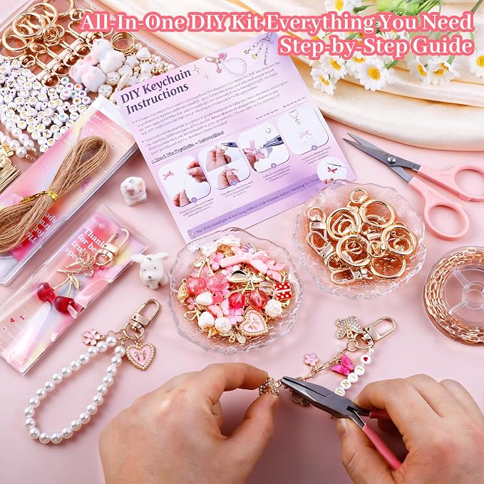 Wurosi 680 Pcs Keychain Making Kits, 78.74 Inch Chains, Key Chain Hooks - Image 6