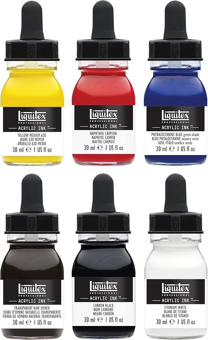 Liquitex Professional Acrylic Ink, Essential Color Set - Image 2
