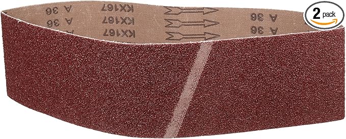 3 x 24 Inch Sanding Belt, 2 Pcs 36 Grit Knife Sharpener Belts Work Sharpening for Belt Sander Knife Carving Tool Metal Working
