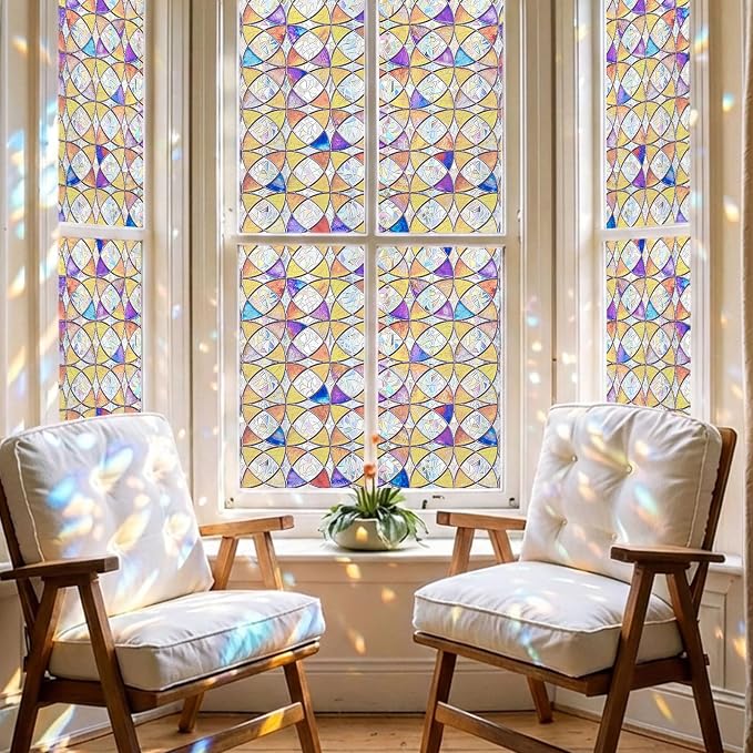 ADD.HERES Window Privacy Film, Stained Glass Decorative Static Cling, Removable - Image 8