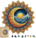 200 Pieces Sun and Moon Wooden Puzzles by Yezavesu