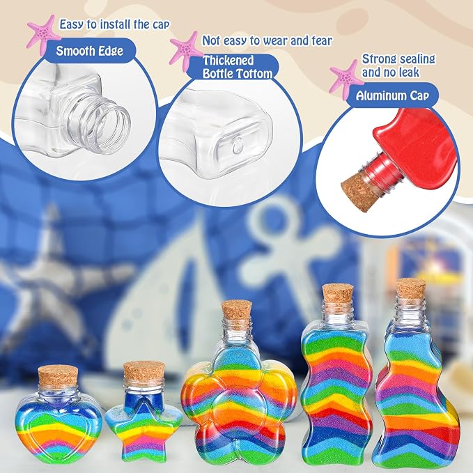 Havawish 20 Pcs Plastic Sand Art Bottles - Image 3