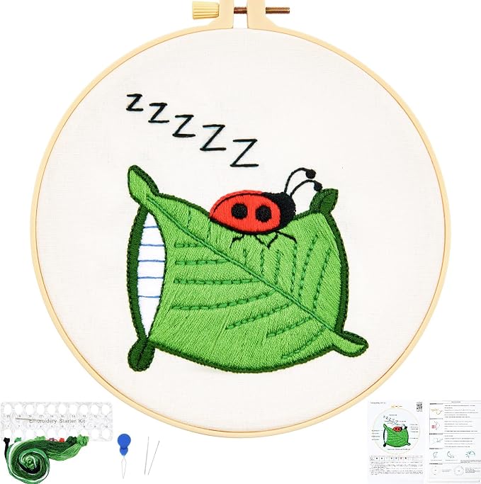 Embroidery Kits for Beginners Adults, Cute Hand Embroidery Starter Kit by Unknown