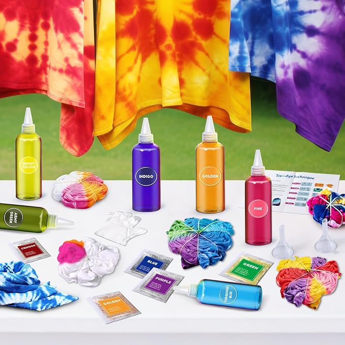 PATIFEED Tie Dye Kit for Kids and Adults, 18 Colours | 80ML Bottles, Gifts for - Image 4