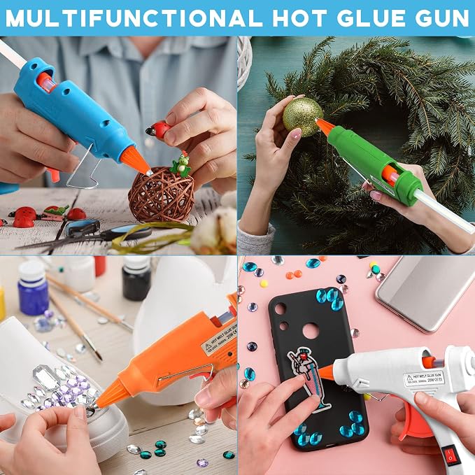 Zhengmy 12 Pcs Mini Glue Gun Crafts Hot Melt Guns Low Temp Glue - Image 5