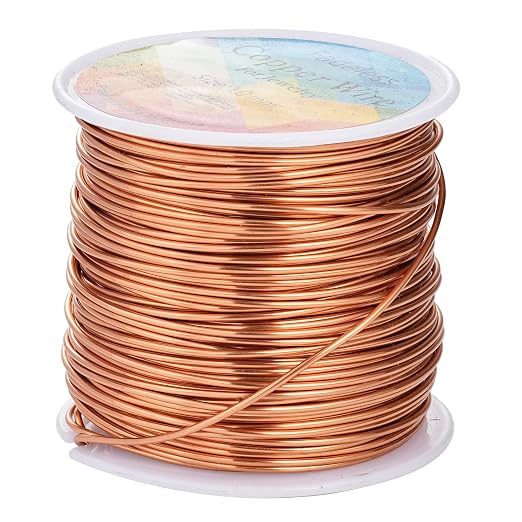 82 Feet Tarnish Resistant Copper Wires 18 Gauge Jewelry Craft Wires Beading Wire by CREATZONE