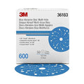 3M Hookit Blue Abrasive Discs 36183, Multi-Hole, Blend Preparation, Paint Preparation, 6 in, 600 Grade, 50 Discs/Carton