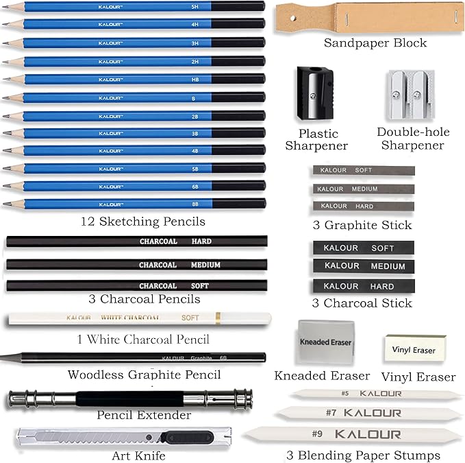KALOUR 34 Sketching Pencil Set - Image 2