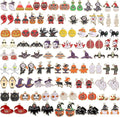 SANNIX 110Pcs 55 Pairs Halloween Charms Gold Enamel Jewelry Pendants by SANNIX