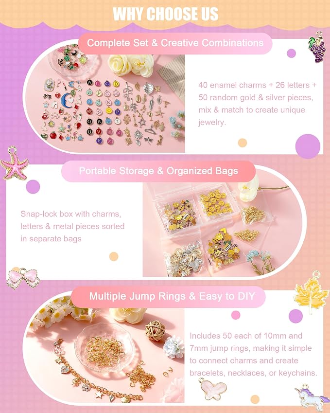 FIVEIZERO 216PCS Bracelet Charms - Image 4