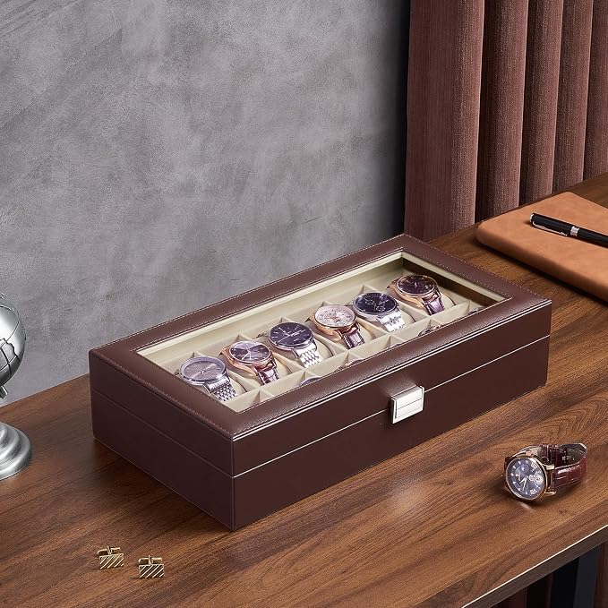 ProCase Watch Box Organizer, 14 Slot Watch Display Case - Image 3