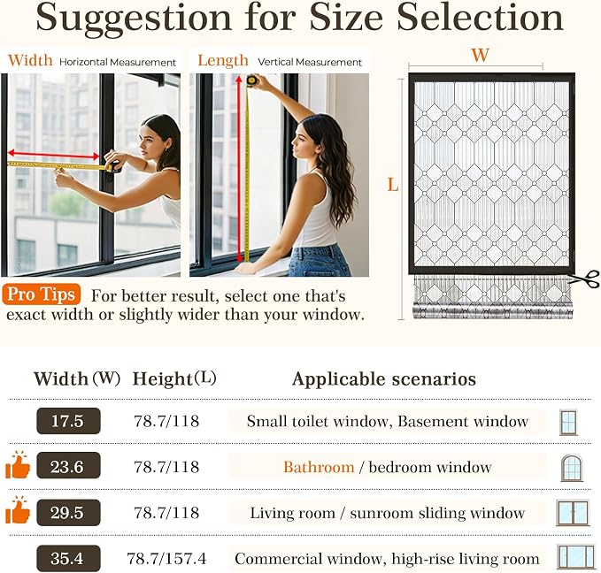 SUNBABY Reeded Glass Window Privacy Film, Decorative Frosted Glass Window Film - Image 9