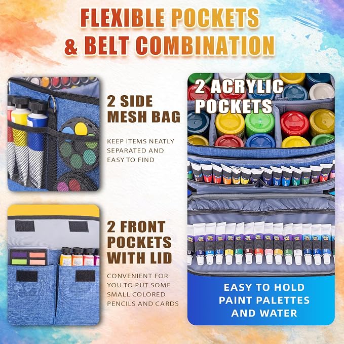 JJRING Acrylic Paint Organizer Bag - Image 3