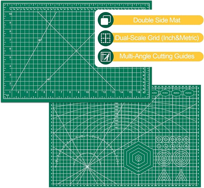 5 Packs Self Healing Cutting Mat Bulk 12"x18" Rotary Cutting Sewing Mats A3 | - Image 4