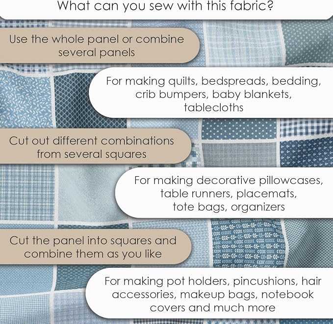 Cotton Satin Patchwork Fabric Panel – 35 Designs, 20×20 cm Squares, Single - Image 6
