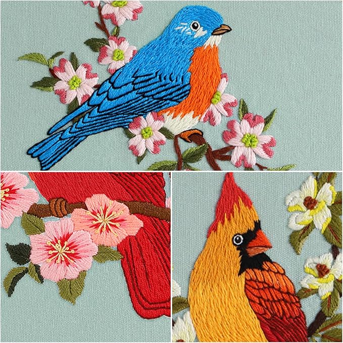 Louise Maelys 3 Sets Bird Embroidery Kits - Image 5