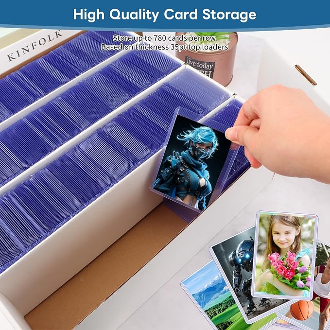 Trading Card Storage Box 3120 Count Collector Cards Box White Sports Card - Image 6