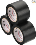 MECCANIXITY Pipe Wrap Tapes Non-Adhesive 4cmx12m Protective Waterproof Tube Protector for Air Conditioner HVAC Pipes, PVC Black Pack of 3
