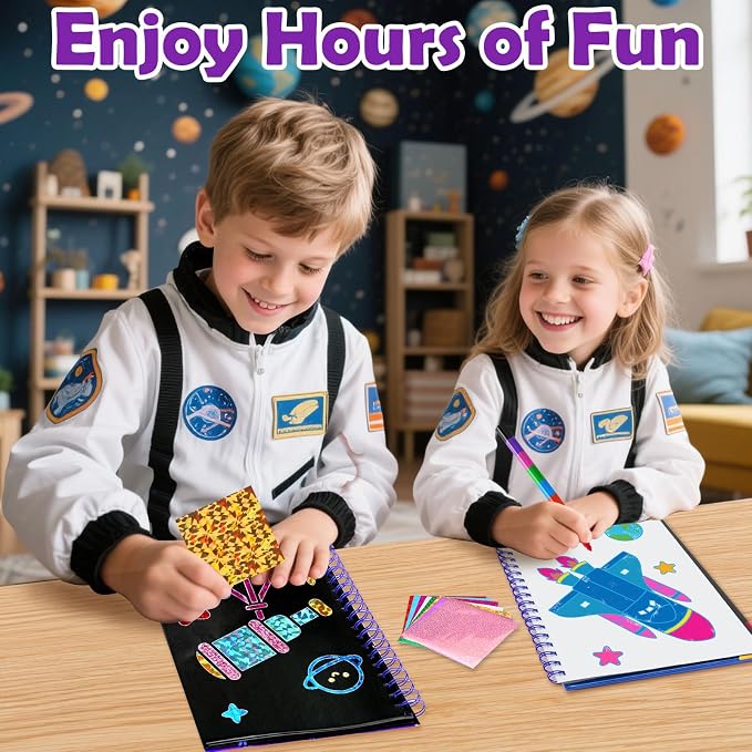 FUNNYB&G Foil Art Craft Kit for Boys 4-10 Years Old: Mess-Free & No-Glue - Image 5