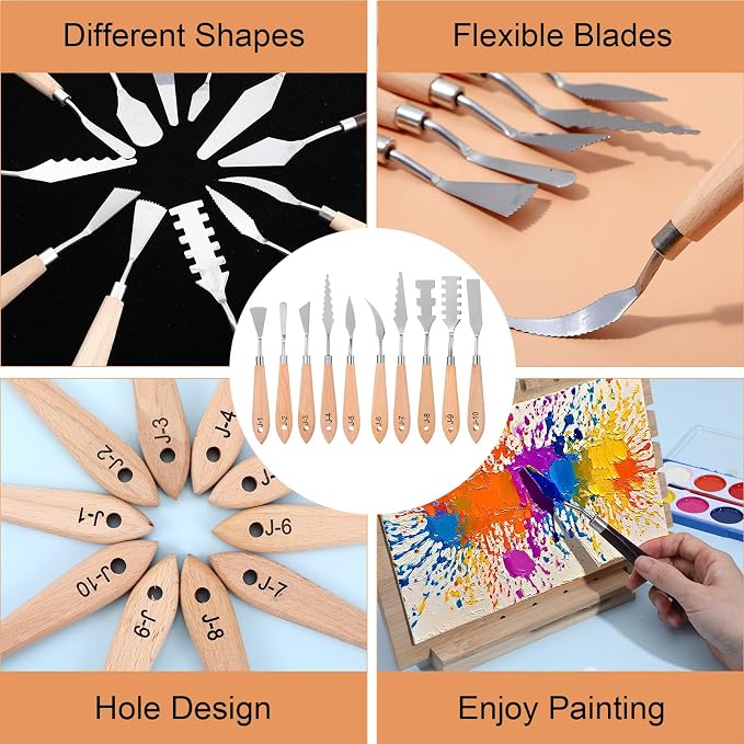 29 Pcs Palette Knife Set, Stainless Steel Palette Knife - Image 3